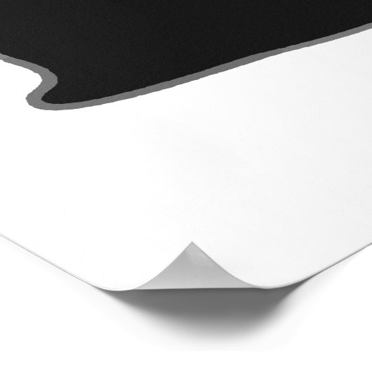 Cute Kawaii Black Cat Poster (Hoek)