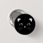 Cute Kawaii Black Cat Ronde Button 3,2 Cm (Voorkant /achterkant)
