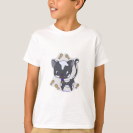 Cute Kawaii Black Cat with fish Boy's T shirt