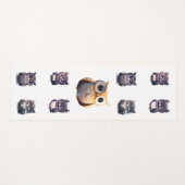 Cute Kawaii Black Owl Children's Yogamat (Voorkant (horizontaal))