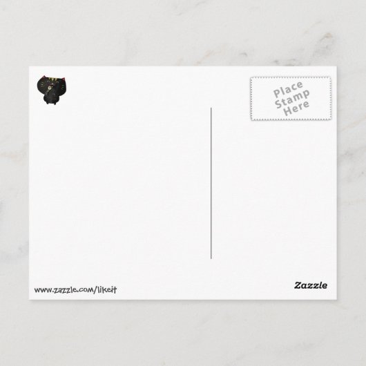 Cute Kawaii Black Sushi Cat Briefkaart (Achterkant)