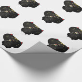 Cute Kawaii Black Sushi Cat Cadeaupapier (Hoek)