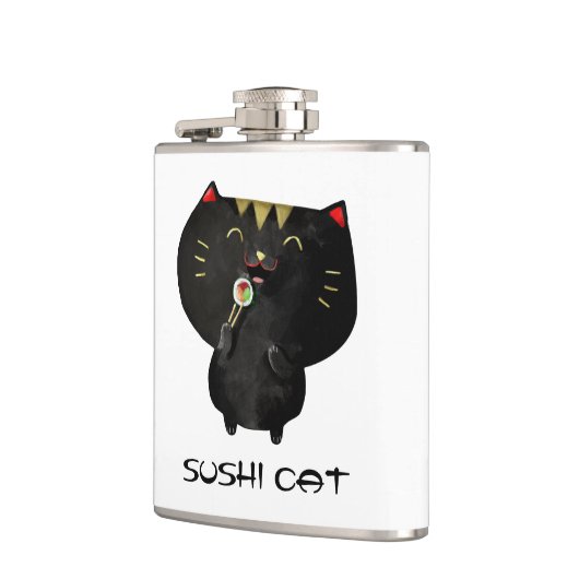 Cute Kawaii Black Sushi Cat Heupfles (Links)