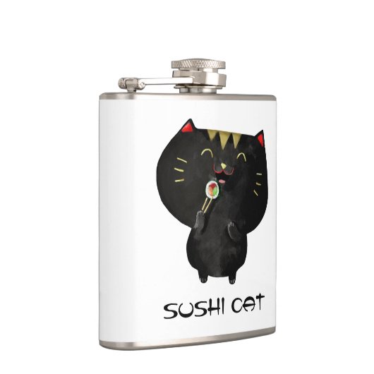 Cute Kawaii Black Sushi Cat Heupfles (Rechts)