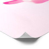 Cute Kawaii Blauwgroen en Roze Baby Dragon Poster (Hoek)