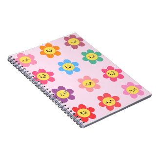 Cute Kawaii Bloem Emoties Chart Notitieboek