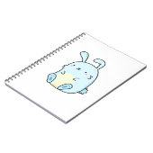 Cute Kawaii Blue Bunny Notitieboek (Linkerzijde)