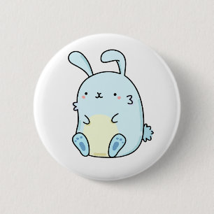 Cute Kawaii Blue Bunny Ronde Button 5,7 Cm