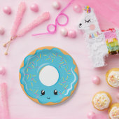 Cute Kawaii blue donut party bord (Feest)