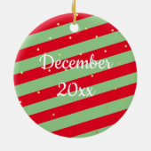 Cute Kawaii Blue Ornament Baby eerste kerstmis (Achterkant)