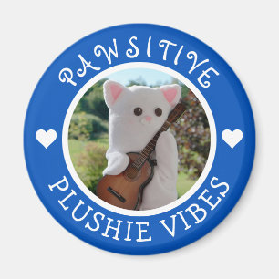 Cute Kawaii Blue Pawsitive Plushie Vibes Photo Magneet