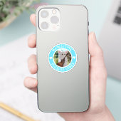 Cute Kawaii Blue Pawsitive Plushie Vibes Photo Sticker (Telefoon)