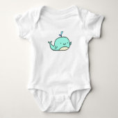 Cute Kawaii Blue Whale Romper (Voorkant)