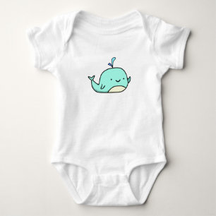 Cute Kawaii Blue Whale Romper