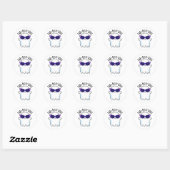 Cute Kawaii Blue Whale Ronde Sticker (Vel)