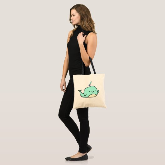 Cute Kawaii Blue Whale Tote Bag (Voorkant (model))