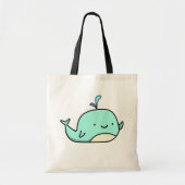 Cute Kawaii Blue Whale Tote Bag (Voorkant)