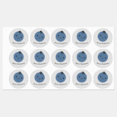 Cute Kawaii Blueberry Label met naam (Vel)