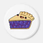 Cute Kawaii Blueberry Pie Magneet (Voorkant)
