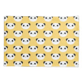 Cute Kawaii Blushing Panda Face Pattern Kussensloop (Achterkant)
