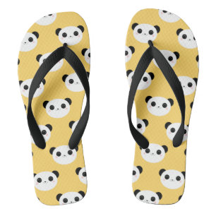 Cute Kawaii Blushing Panda Face Pattern Teenslippers
