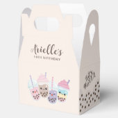 Cute Kawaii Boba Bubble Tea Bedankdoosjes (Geopend)