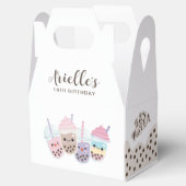 Cute Kawaii Boba Bubble Tea Bedankdoosjes (Geopend)