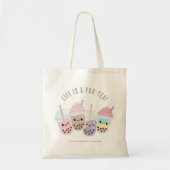 Cute Kawaii Boba Bubble Tea Canvas tas (Voorkant)