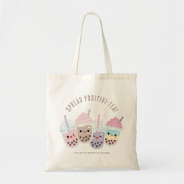 Cute Kawaii Boba Bubble Tea Canvas tas