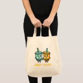 Cute Kawaii Boba Bubble Tea Tote Bag (Voorkant (product))