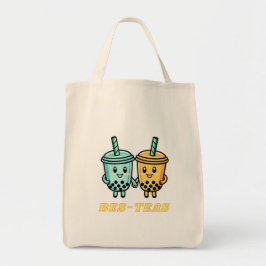 Cute Kawaii Boba Bubble Tea Tote Bag