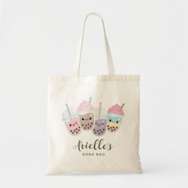 Cute Kawaii Boba Bubble Teas Tote Bag