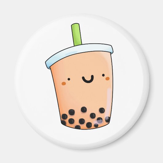 Cute Kawaii Boba Tea Magneet (Voorkant)