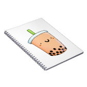 Cute Kawaii Boba Tea Notitieboek (Rechterzijde)