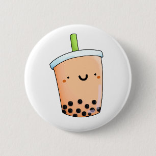 Cute Kawaii Boba Tea Ronde Button 5,7 Cm