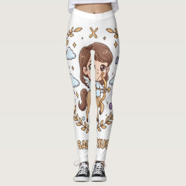 Cute Kawaii Boogschutter Dierenriem Teken Leggings