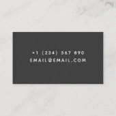 Cute Kawaii Books Home Tutor Teacher Simple Grey Visitekaartje (Achterkant)