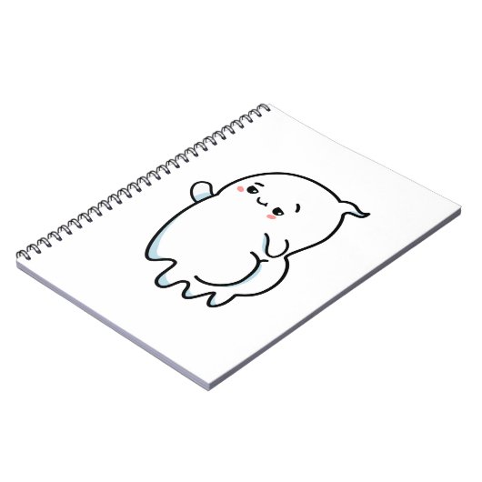 Cute Kawaii Bootylicious Ghost Notitieboek (Linkerzijde)