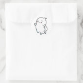 Cute Kawaii Bootylicious Ghost Ronde Sticker (Tas)
