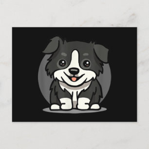 Cute Kawaii Border Collie Chibi Briefkaart