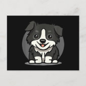 Cute Kawaii Border Collie Chibi Briefkaart (Voorkant)
