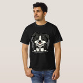 Cute Kawaii Border Collie Chibi T-shirt (Voorkant volledig)