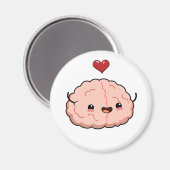 Cute Kawaii Brain Magneet (Voorkant / Achterkant)