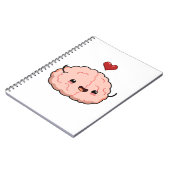 Cute Kawaii Brain Notitieboek (Linkerzijde)