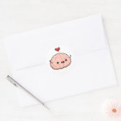 Cute Kawaii Brain Ronde Sticker (Envelop)