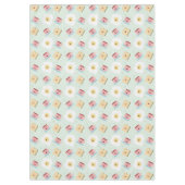 Cute Kawaii Breakfast Egg en Sandwich Pattern Tafelkleed (Voorkant)