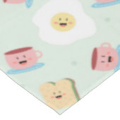 Cute Kawaii Breakfast Egg en Sandwich Pattern Tafelkleed (Gekanteld)