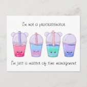 Cute Kawaii Bubble Tea Briefkaart (Voorkant)