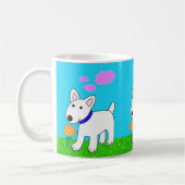 Cute Kawaii Bull Terrier Dog w Flower Mok (Links)
