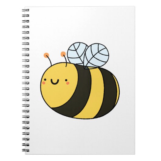 Cute Kawaii Bumble Bee Notitieboek (Voorkant)